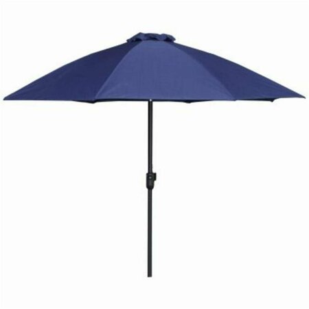 TERRAZA 9 ft. Aluminum Pole Crank Open & Tilt Patio Canopy Umbrella; Navy Fabric TE3236917